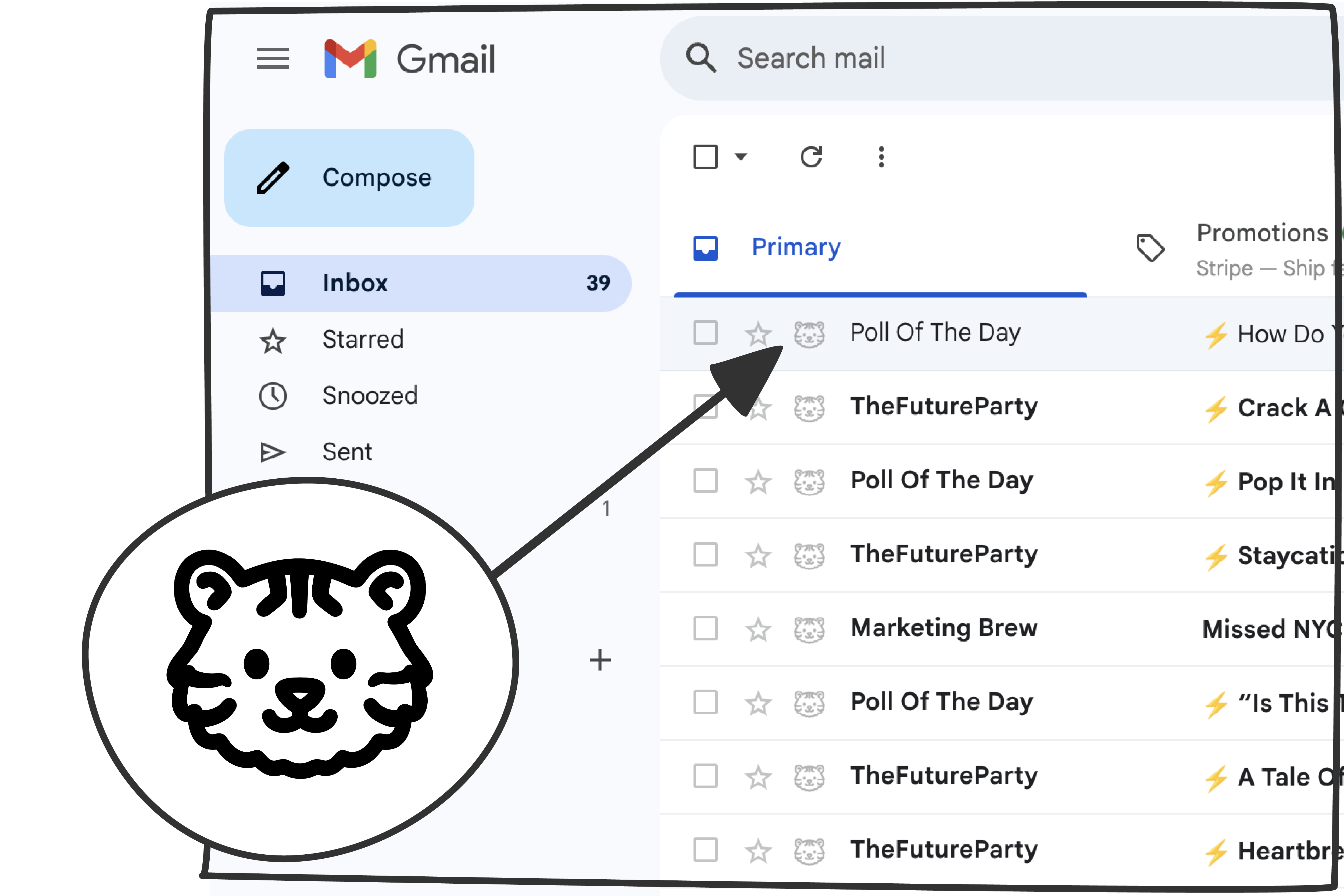 TidyTiger cleaning up emails