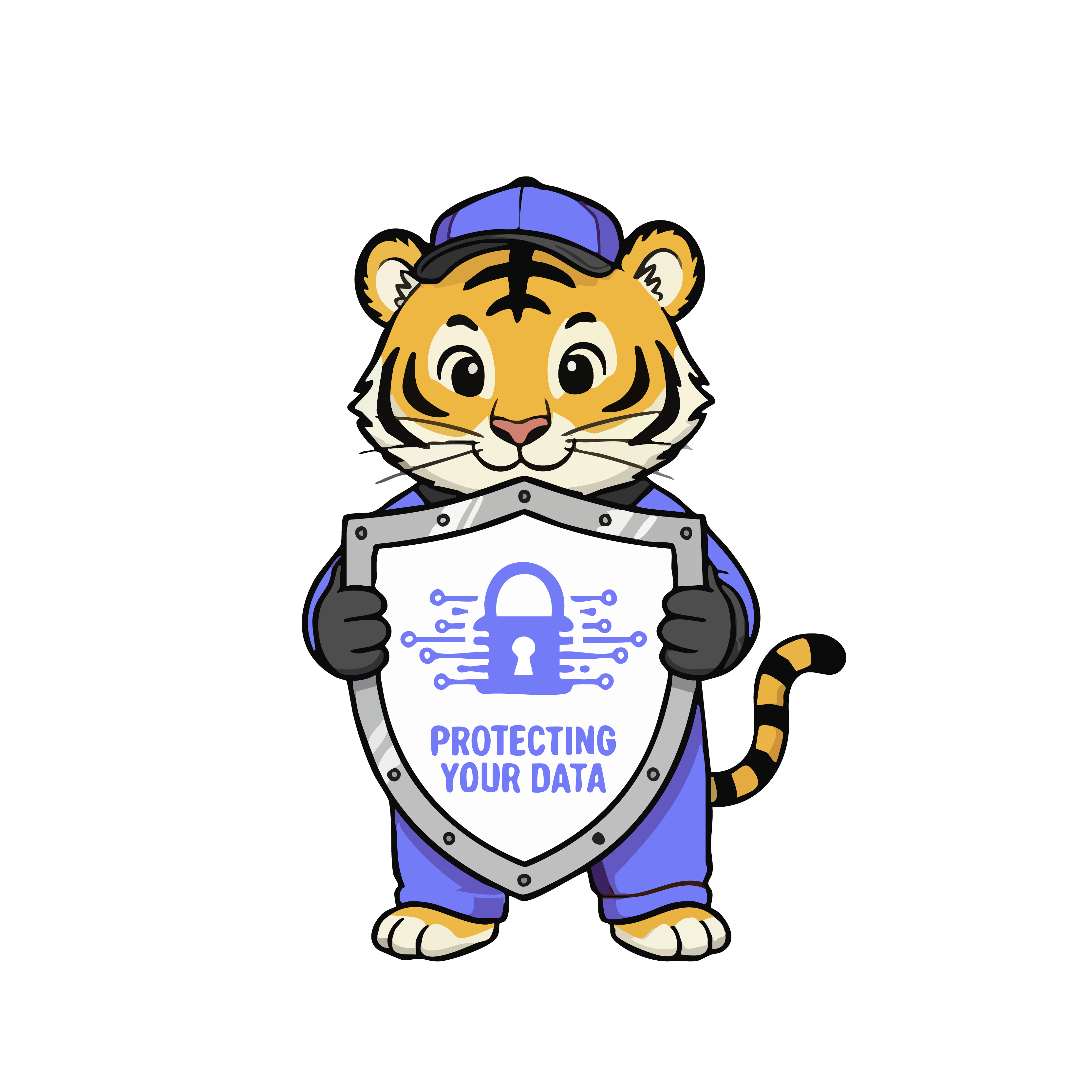 Tiger with shield for protection